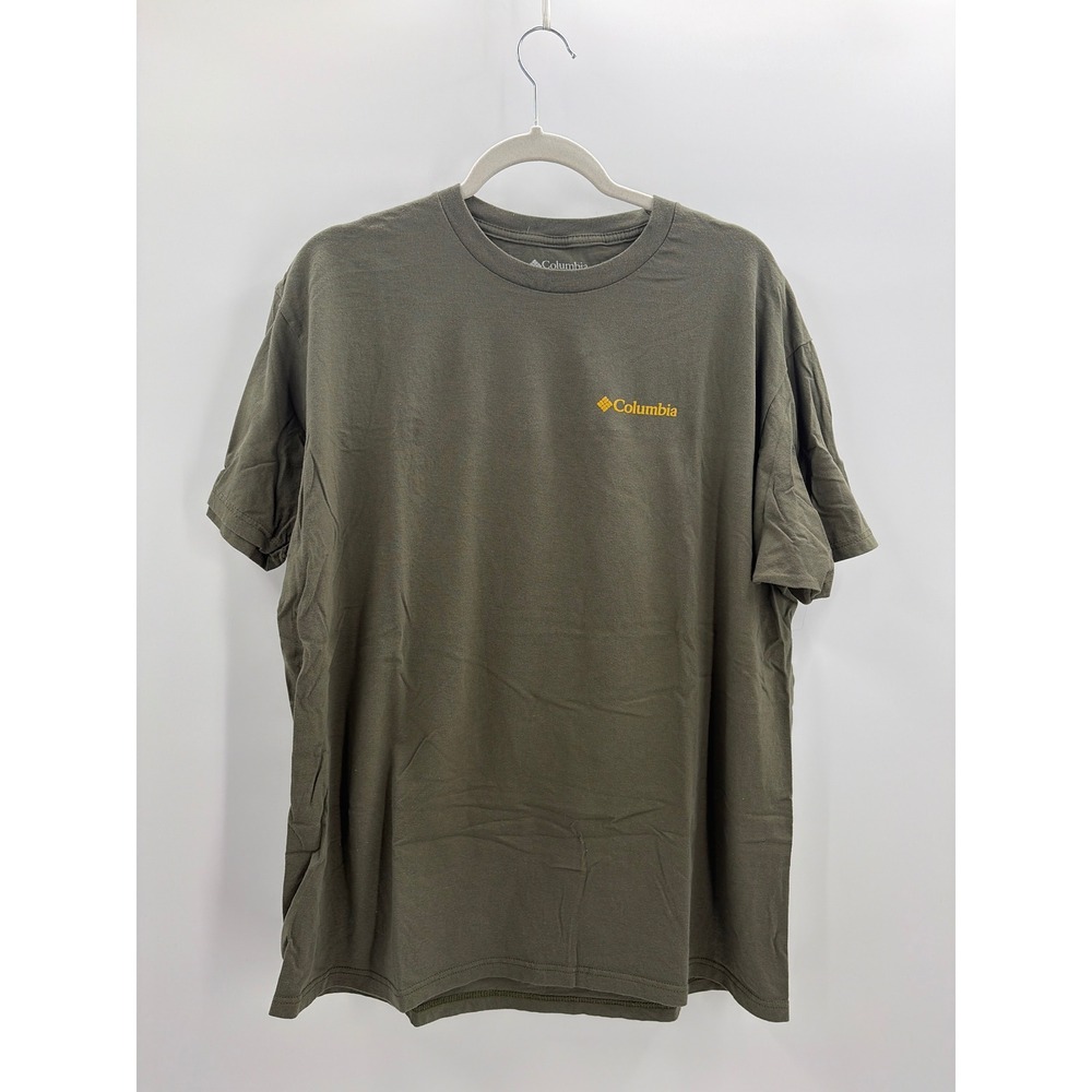 Columbia Mens Gettysburg National Military Park Graphic‎ T-Shirt Olive Green S